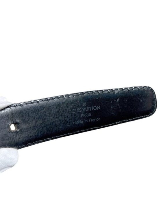 Louis Vuitton Belt Ceinture Classic Black Noir Epi Waist 88 cm 30 main image 5